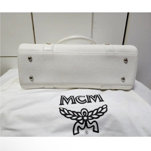 MCM Authentic Gray/Silver Small HandbagShoulder/Crossbody with chain - Picture 5 of 15